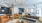 Styled clubhouse with blue accent walls
